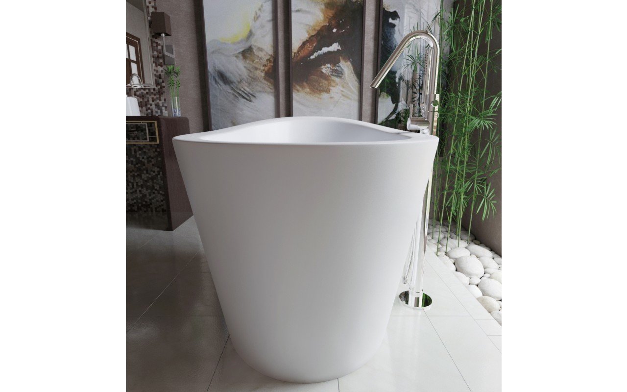 Aquatica True Ofuro Freestanding Stone Japanese Soaking Bathtub